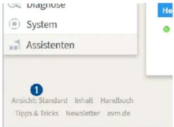 AVM Fritz!Box 7312 - Schnelles Wechseln zwischen den Ansichten - 1