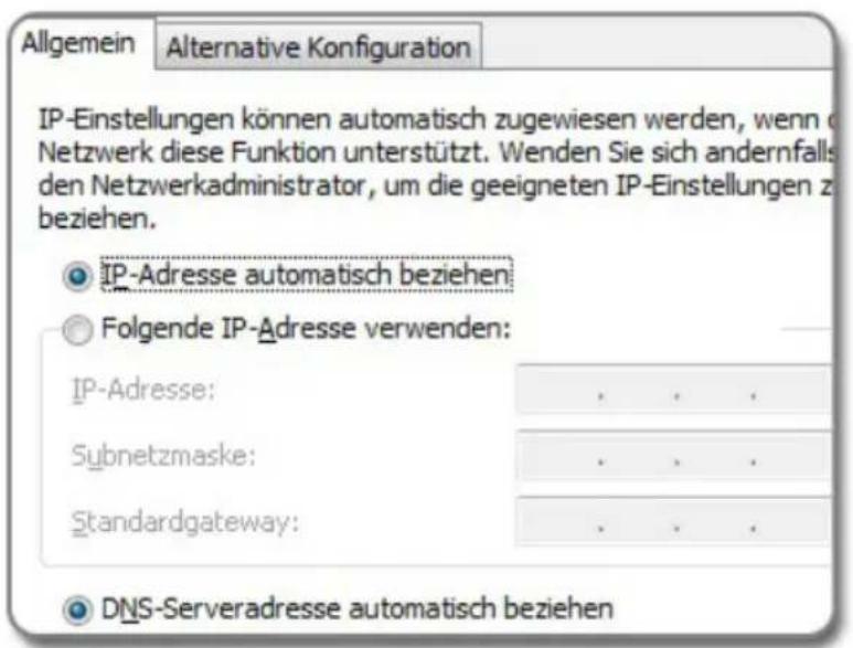 AVM Fritz!Box 7312 - IP-Adresse automatisch beziehen in Windows - 2