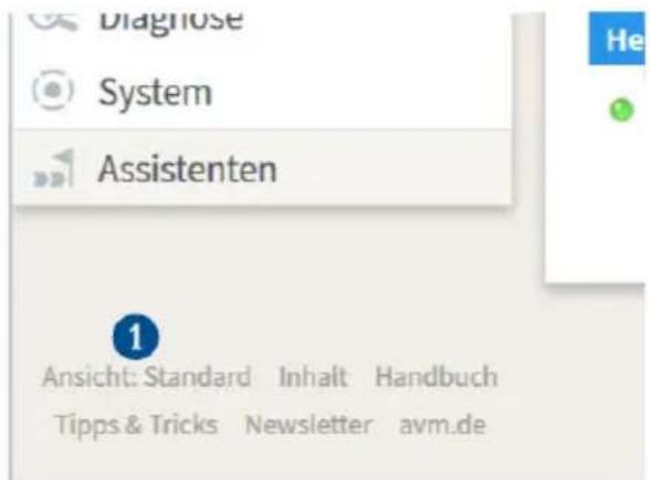 AVM Fritz!Box 7320 - Schnelles Wechseln zwischen den Ansichten - 1