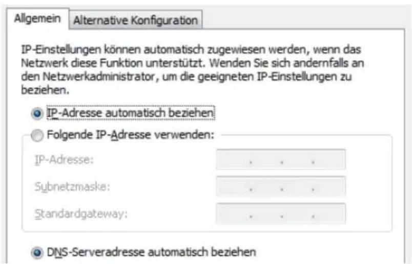 AVM Fritz!Box 7170 SL Fon WLAN - IP-Adresse automatisch beziehen in Windows Vista - 2