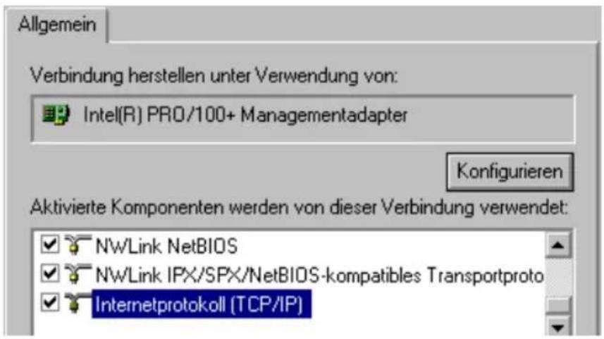 AVM Fritz!Box 7170 SL Fon WLAN - IP-Adresse automatisch beziehen in Windows 2000 - 1