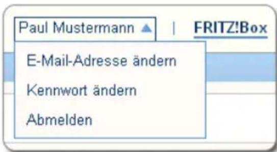 AVM Fritz!Box 6340 - Schnellzugriff auf das eigene Benutzerkonto - 1