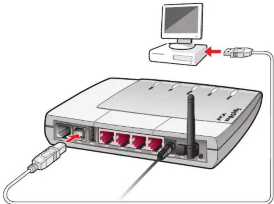 AVM Fritz!Box 3170 - Am USB-Anschluss eines Computers anschließen - 2