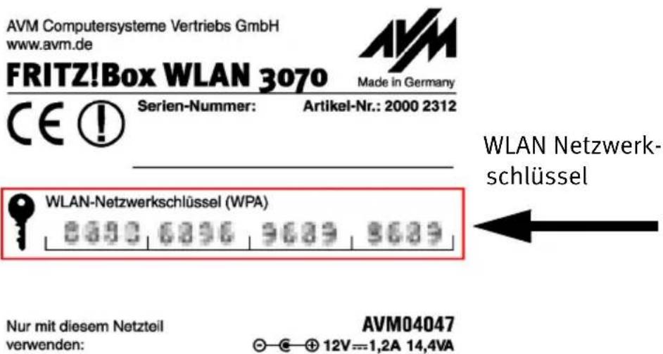 AVM Fritz!Box 3070 WLAN - WLAN-Verbindung mit der vom Hersteller mitgelieferten WLAN-Software aufbauen - 1
