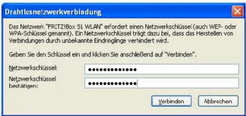 AVM Fritz!Box 3030 WLAN - WLAN-Verbindung mit den WLAN- Verbindungseinstellungen in Windows XP aufbauen - 6