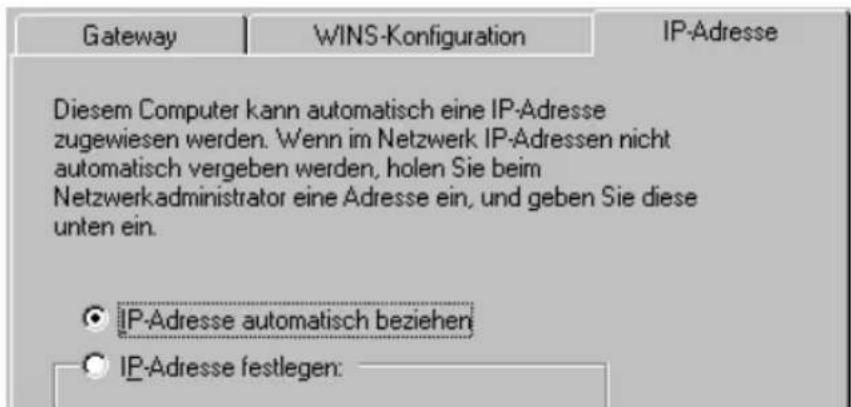AVM Fritz!Box 3030 WLAN - IP-Adresse automatisch beziehen in Windows Me/98 - 2