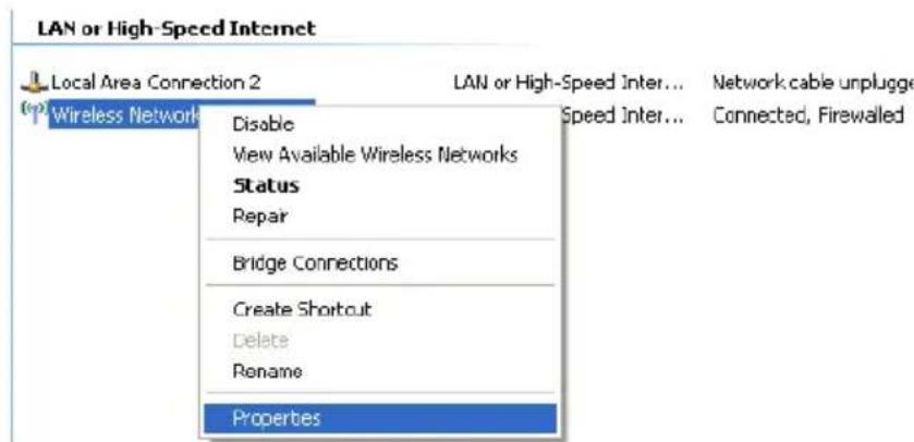 AVM Fritz!Box Fon WLAN 705 - Setting up a WLAN Connection with the WLAN Connection Settings in Windows XP - 1