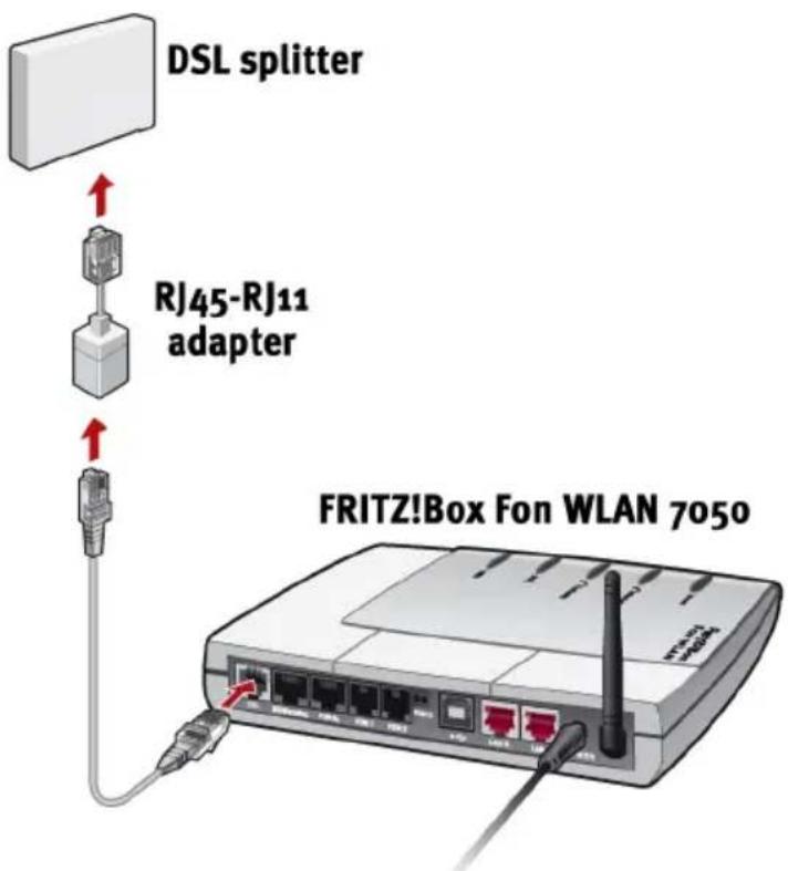 AVM Fritz!Box Fon WLAN 705 - Connecting FRITZ!Box Fon WLAN to DSL - 1