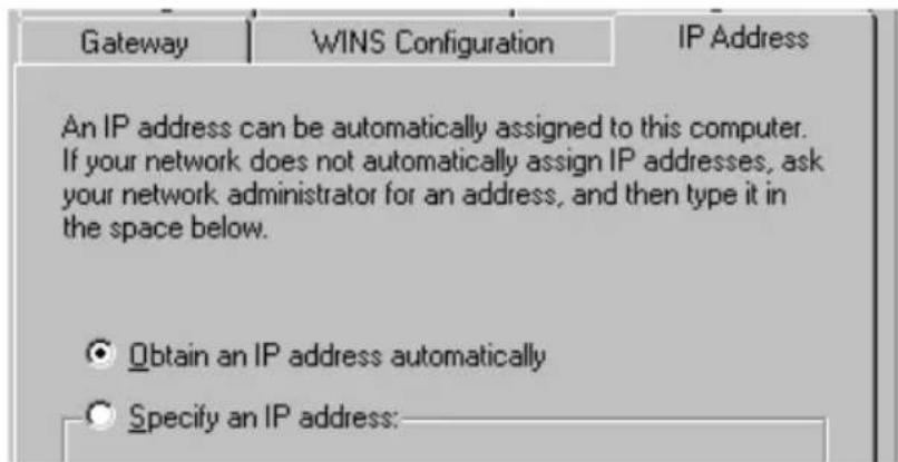 AVM Fritz!Box Fon WLAN 705 - Obtaining an IP Address Automatically in Windows Me/98 - 2
