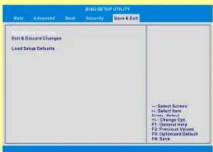 MAXDATA M-book 7500 - Save & Exit menu (Speichern u. Beenden-Menü) - 1