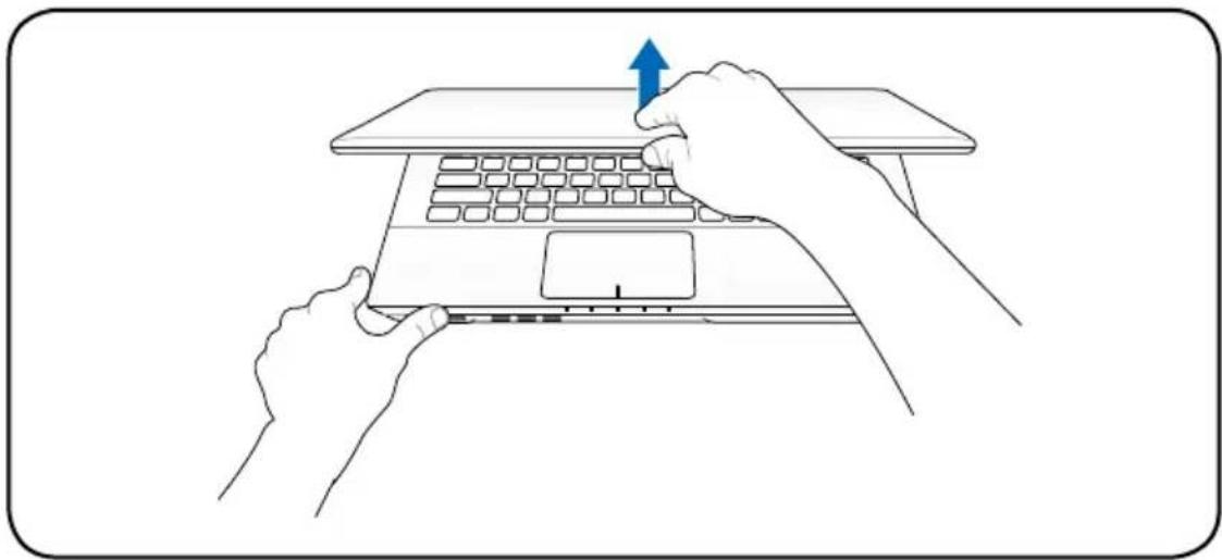 ASUS Pro Essential P55 - Öffnen des Bildschirms - 1