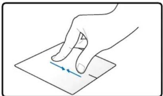 ASUS Pro Essential P55 - Abbildungen zur Bedienung des Touchpads - 9