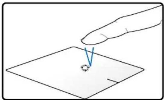 ASUS Pro Essential P55 - Abbildungen zur Bedienung des Touchpads - 1