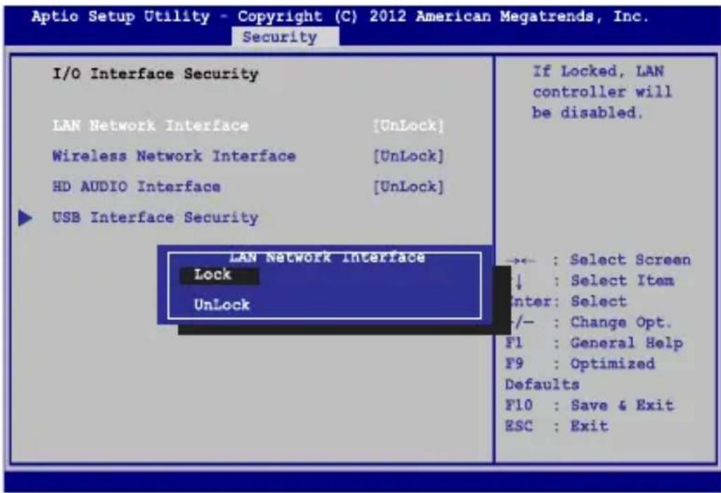 ASUS Pro Advanced B551 - I/O Interface Security (E/A-Schnittstellensicherheit) - 1