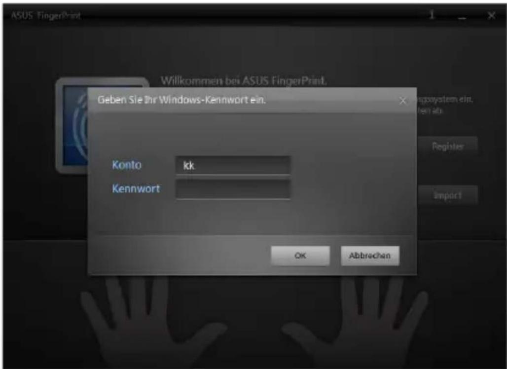 ASUS Pro Advanced B551 - ASUS FingerPrint-App verwenden - 3