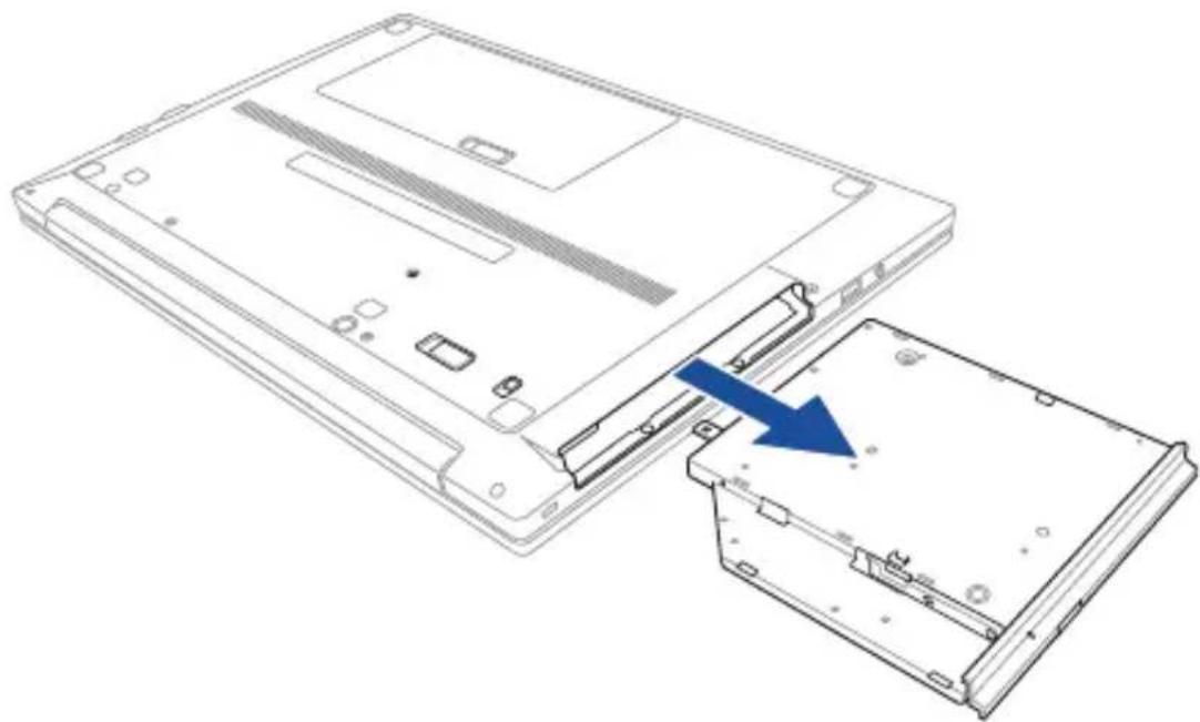 ASUS Pro Advanced B551 - Ein herausnehmbares optisches Laufwerk installieren - 4
