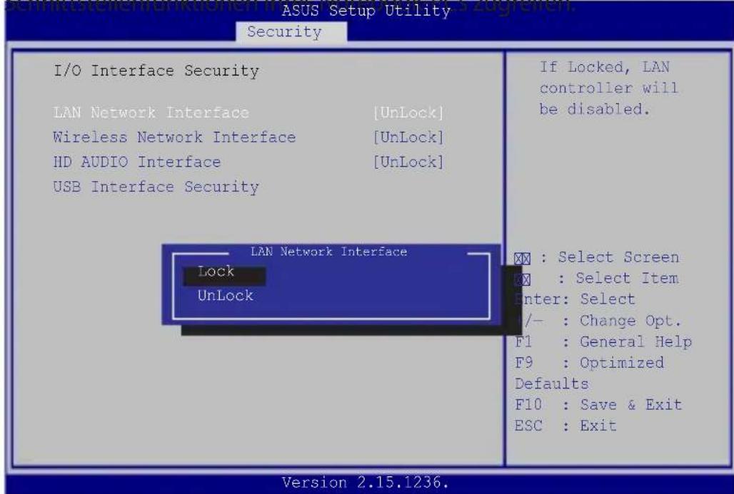 ASUS Pro Essential P751 - I/O Interface Security (E/A-Schnittstellensicherheit) - 1