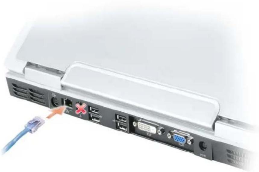 DELL Inspiron 9400 - Physischer Anschluss an ein Netzwerk oder Breitbandmodem - 3