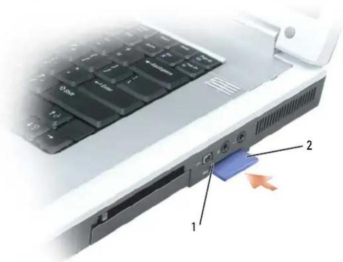 DELL Inspiron 9400 - VORSICHT: Bevor Sie Arbeiten an den in diesem Abschnitt beschriebenen Komponenten ausführen, lesen Sie erst die Sicherheitshinweise im Produktinformationshandbuch. - 1