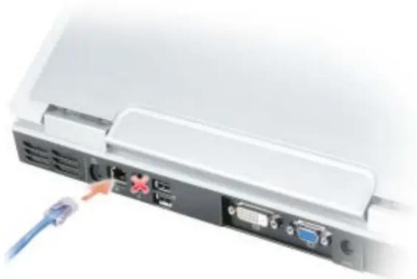 DELL Inspiron 9200 - Anschließen an einen Netzwerkadapter - 1