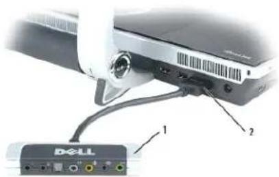 DELL XPS M2010 - Anschließen von Audio/IR Blaster Adapter - 1
