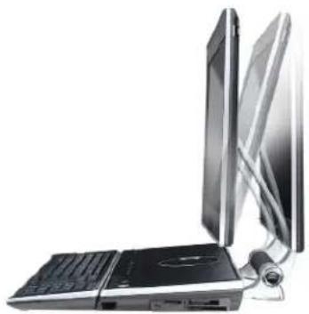 DELL XPS M2010 - Einstellen des Bildschirmdeckels - 1