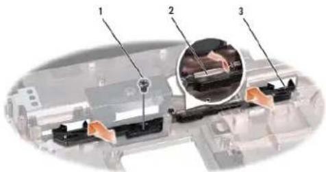 DELL Studio 1557 - Removing the Battery Latch Assembly - 1