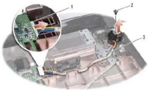 DELL Studio 1557 - Removing the AC Adapter Connector - 1