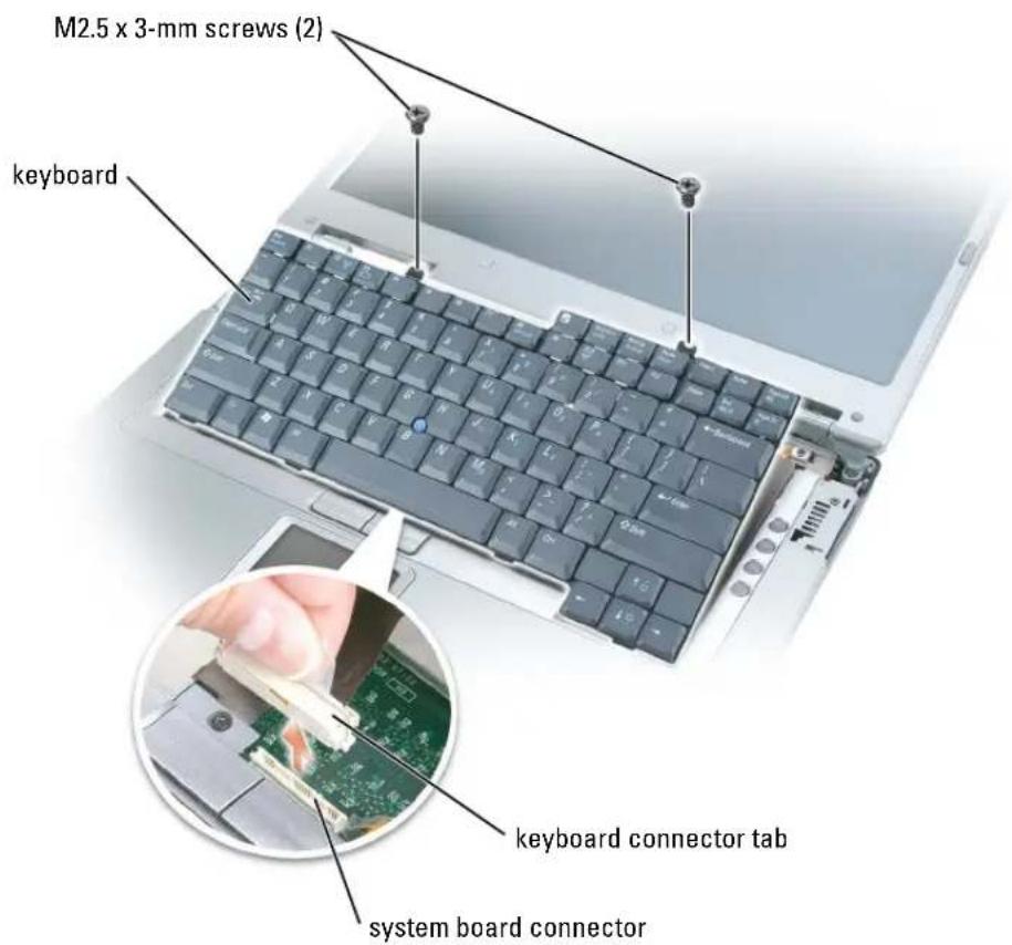 DELL Inspiron XPS - Remove the keyboard: - 2