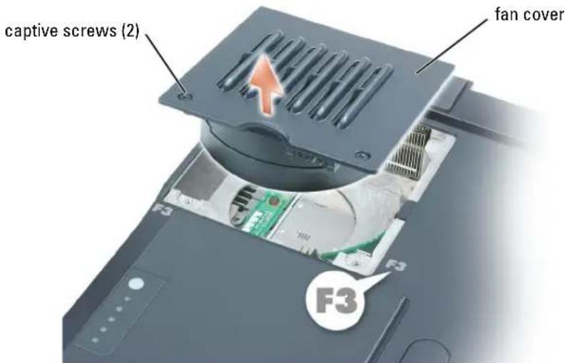DELL Inspiron XPS - To remove fan 3: - 2