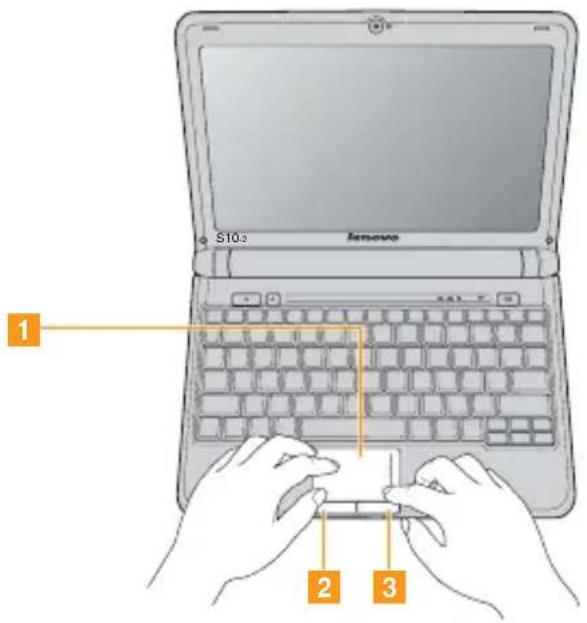 LENOVO IdeaPad S10-2 - Using the touchpad - 1