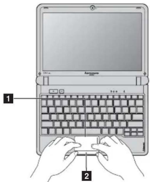 LENOVO IdeaPad S10-3C - Using the touchpad - 1
