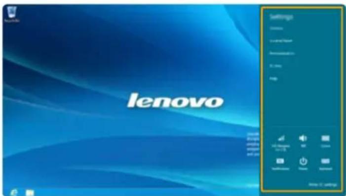 LENOVO IdeaPad N586 - Settings charm - 1