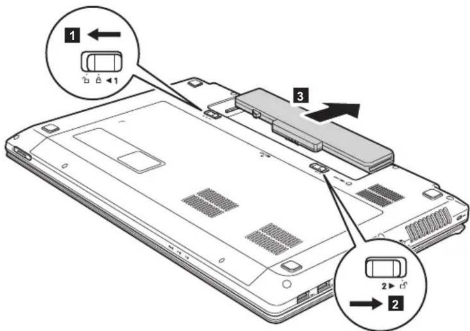 LENOVO IdeaPad N585 - Replacing the battery - 1