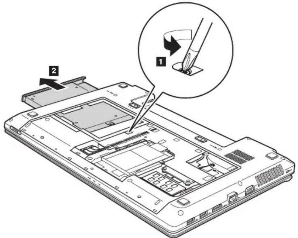 LENOVO IdeaPad N585 - ■ ■ Removing the optical drive - 1