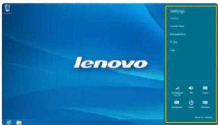 LENOVO IdeaPad P500 - Settings charm - 1