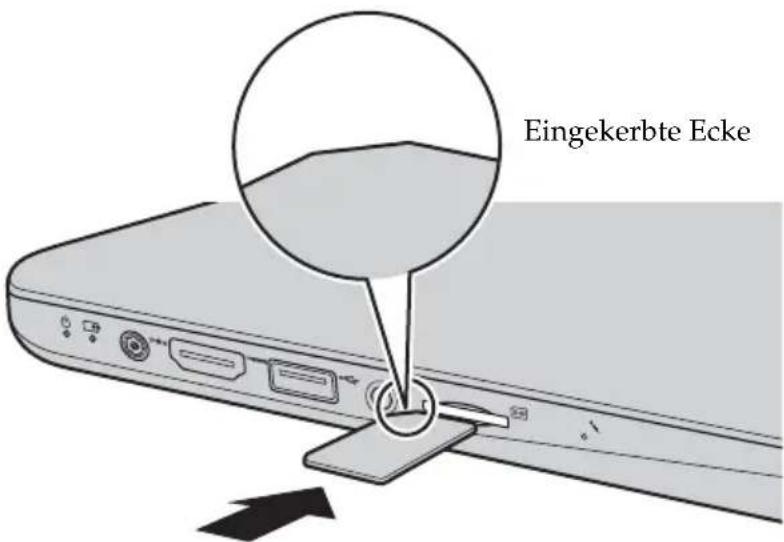 LENOVO IdeaPad S200 - Einsetzen der SIM-Karte - 1