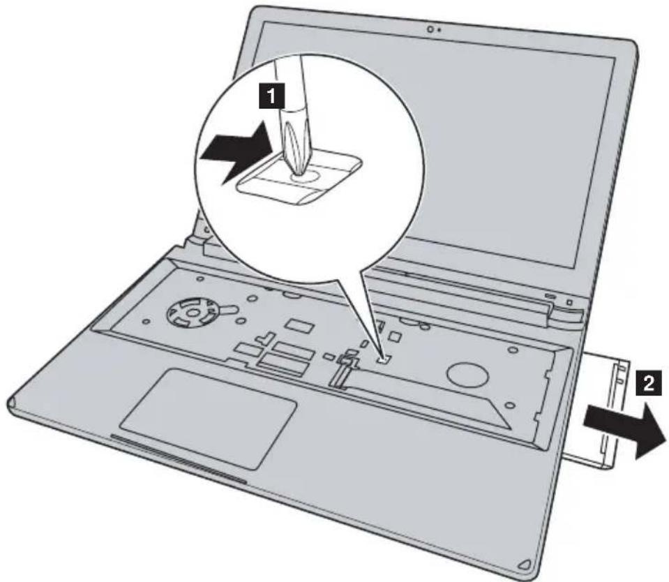 LENOVO Flex 2-14 - Entfernen des optischen Laufwerks (Nur Flex 2-15/2-15D) - 1