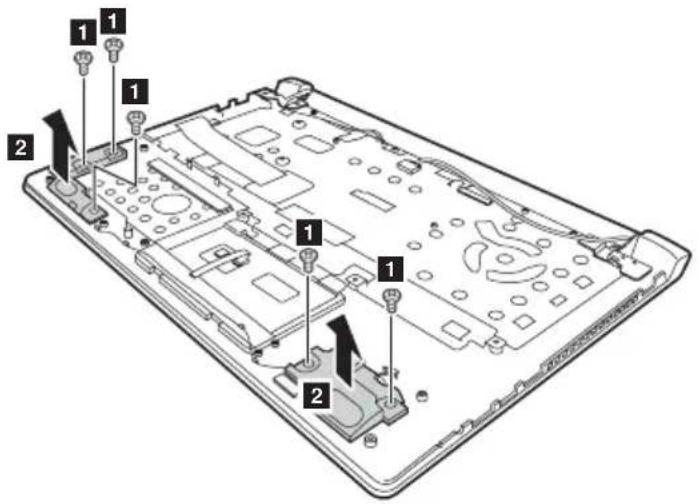 LENOVO Flex 2-15D - Speakers, base cover, IO board, DC-IN, power board and ODD transfer board - 2