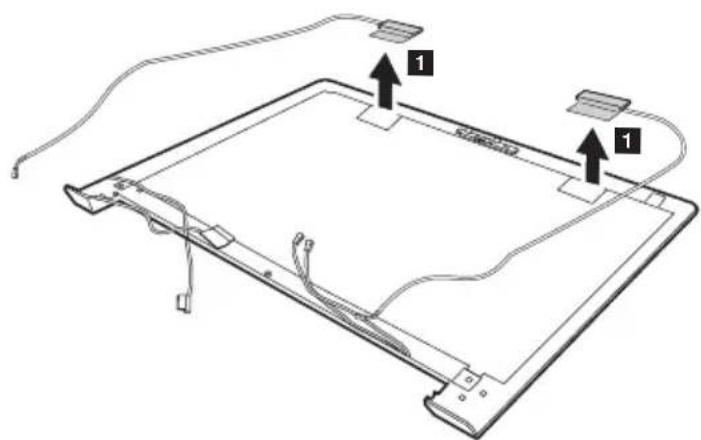 LENOVO Flex 2-15D - Antenna assembly and LCD cover - 1