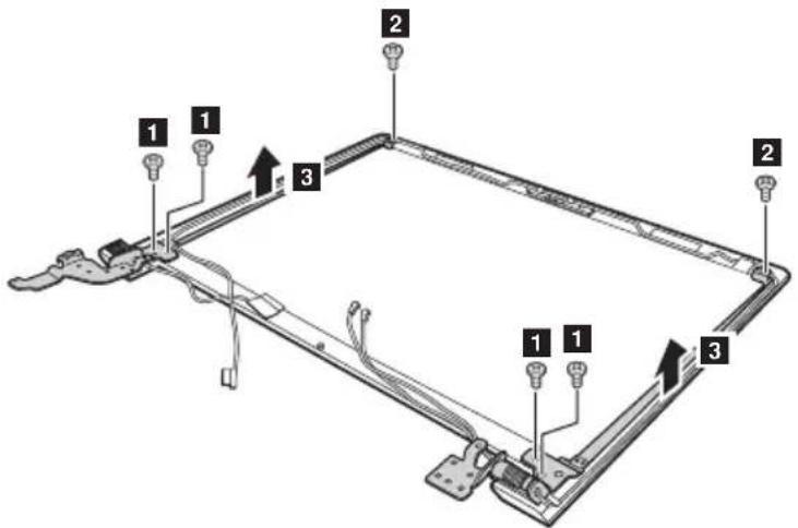 LENOVO Flex 2-15D - LCD panel, LCD cable and hinges - 2