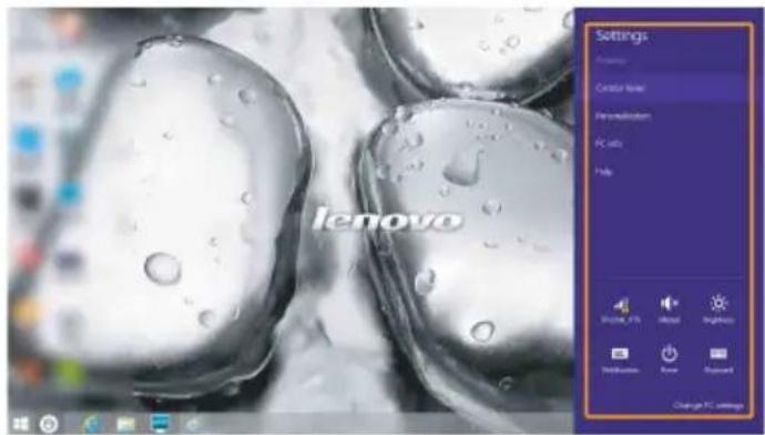 LENOVO B70 - Charm Einstellungen - 1