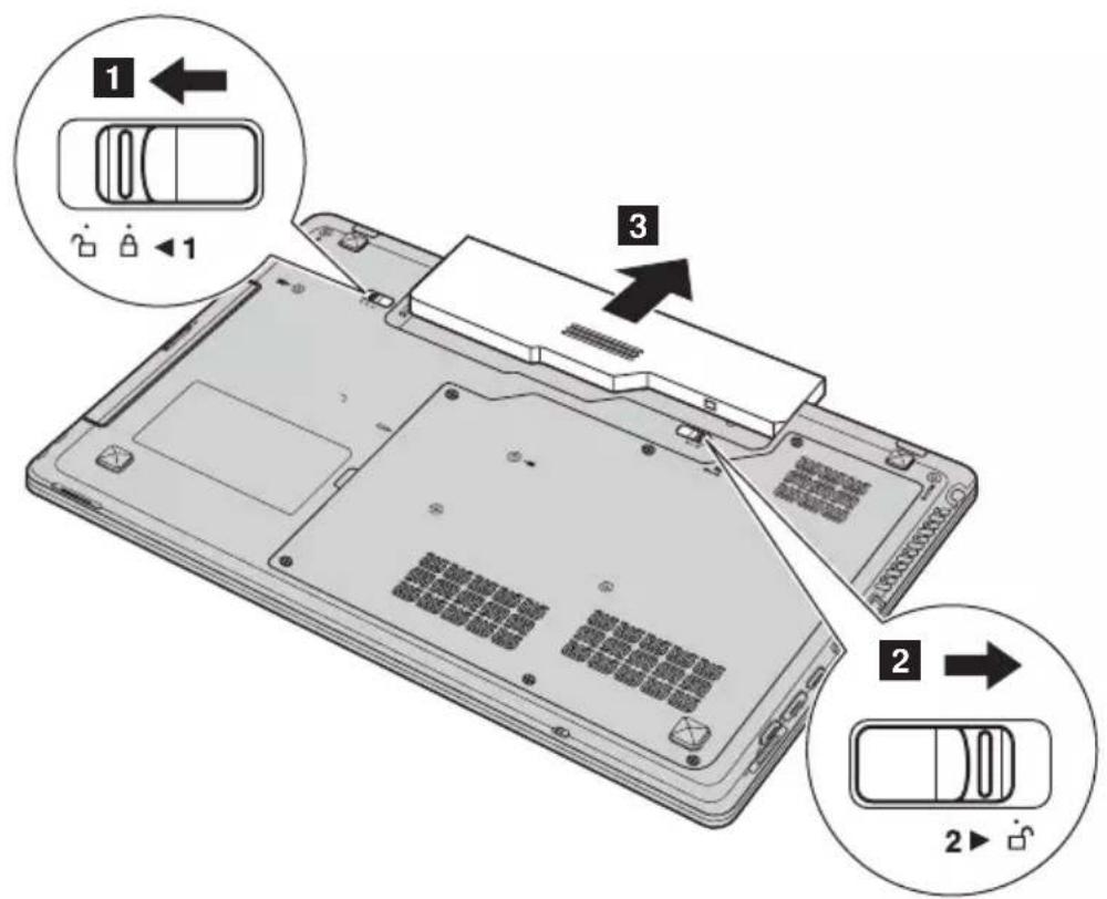 LENOVO IdeaPad Z460 - Replacing the battery - 1