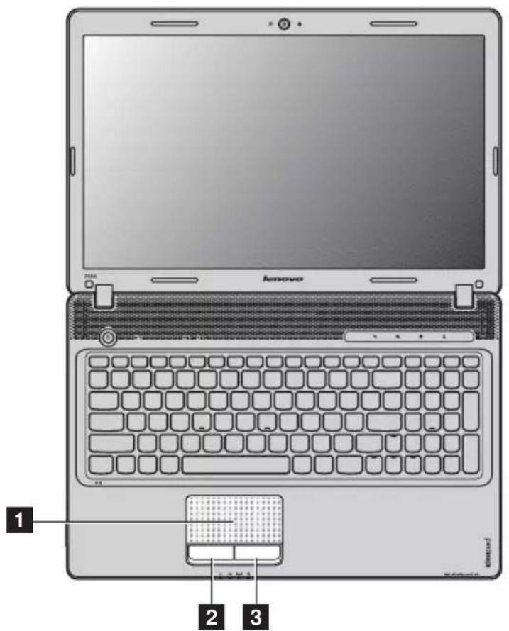 LENOVO IdeaPad Z460 - Using the touchpad - 1