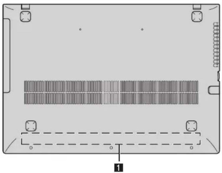 LENOVO IdeaPad Z465 - Bottom view - 1