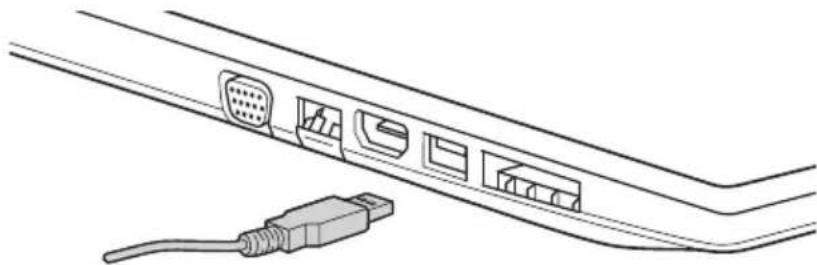LENOVO IdeaPad Z465 - ■ Connecting USB devices - 1