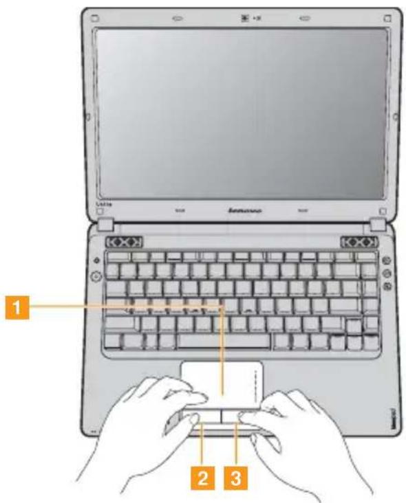 LENOVO IdeaPad U450p - Using the touchpad - 1