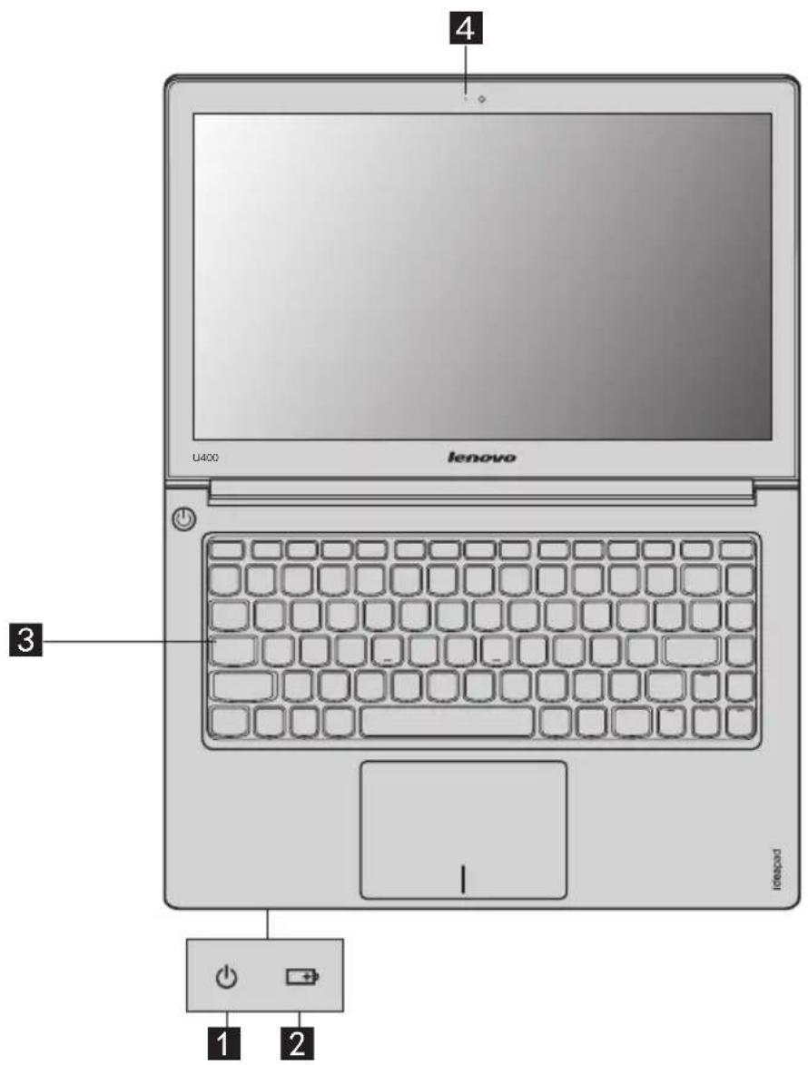 LENOVO IdeaPad U300e - System status indicators - 1