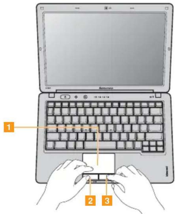 LENOVO IdeaPad U150 - Using the touchpad - 1