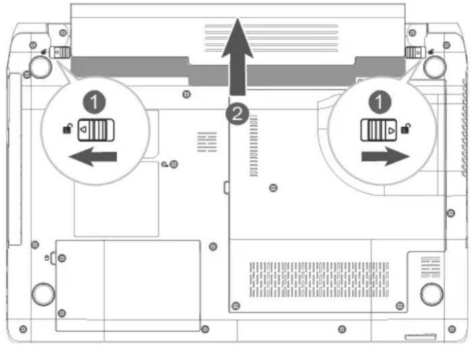 MEDION Akoya P6815 - Removing the Battery - 1